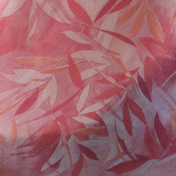 Plus Size Vintage 70s crepe floral high v neck blouson sleeve blouse Size XXL - Picture 5 of 10